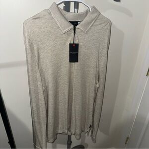 Ted Baker Beige Long Sleeve Polo Shirt size XL- NWT